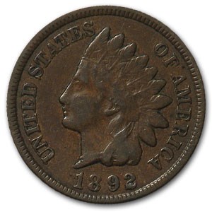 1892 Indian Head Cent VF 1892 Indian Head Cent VF